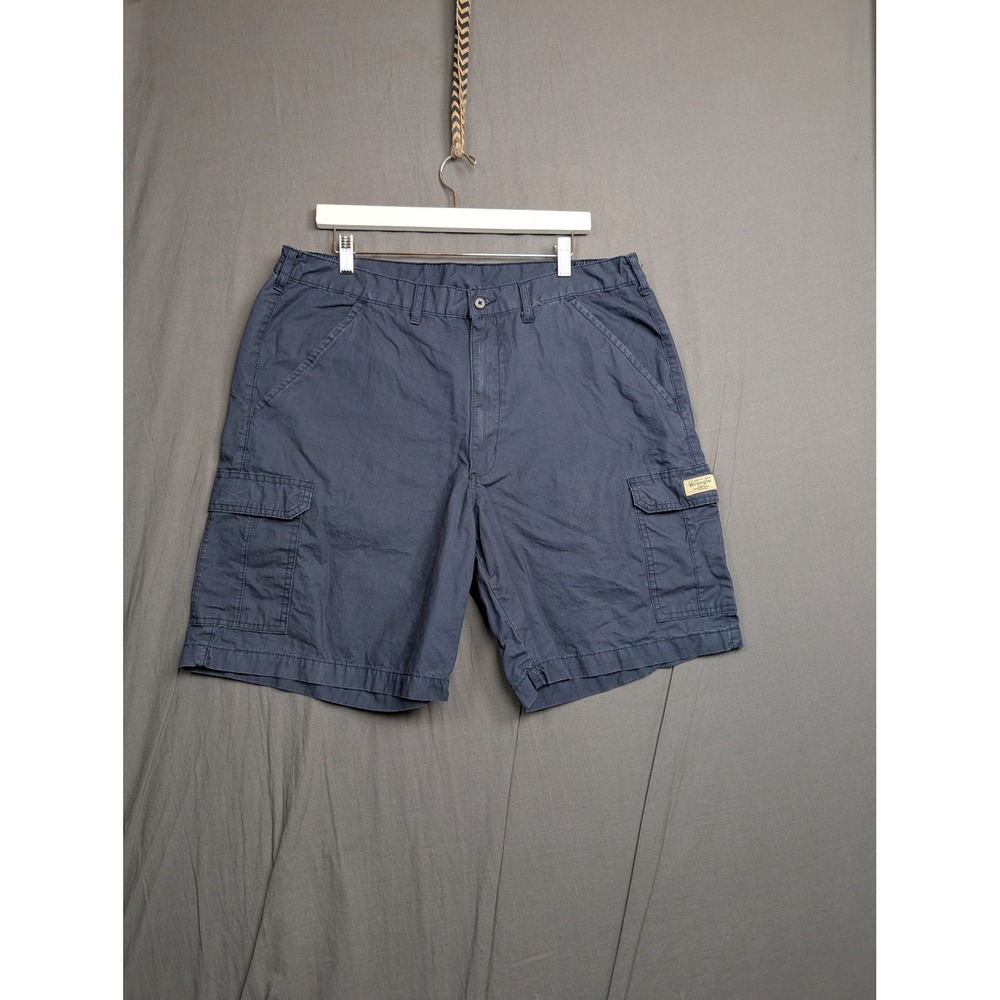 Wrangler Mens Navy Blue Cotton Cargo Shorts Size 40